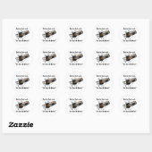 Sticker Rond Drôle Hockey (Feuille)