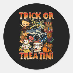 Sticker Rond Drôle Italien Cerveau Rot Italien Brainrot Hallowe
