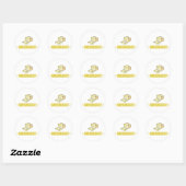 Sticker Rond Drôle J'adore Le Fromage (Feuille)