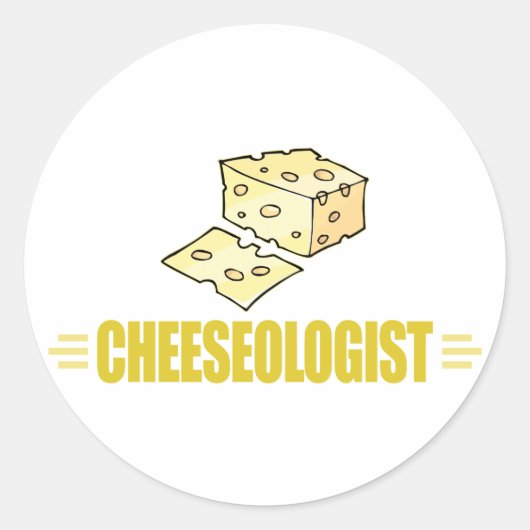 Sticker Rond Drôle J'adore Le Fromage (Devant)