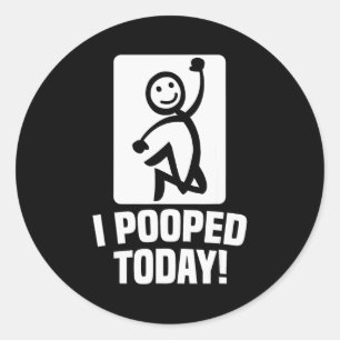 Sticker Rond Drôle, je me suis fait opéré aujourd'hui Citation 