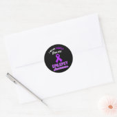 Sticker Rond Drôle Je Porte Violet Pour Moi Epilepsie Sensibili (Enveloppe)