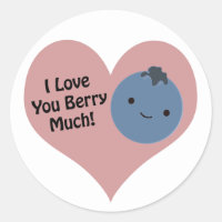 Drôle Je T'Aime Berry Beaucoup mignon Kawaii Blueb