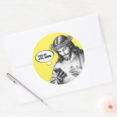 Sticker Rond Drôle Jésus SMS YOLO JK BRB (Enveloppe)