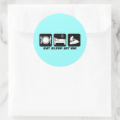 Sticker Rond Drôle jet ski (Sac)