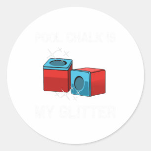 Sticker Rond Drôle Joueur de billard Cadeau pour hommes femmes