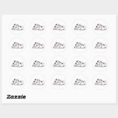 Sticker Rond Drôle Lazy Chig Design (Feuille)