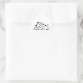 Sticker Rond Drôle Lazy Chig Design (Sac)