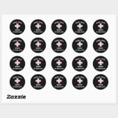 Sticker Rond Drôle Lifeguards Plus Durs Plus Vite Humour Rcr Sa (Feuille)