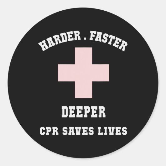 Sticker Rond Drôle Lifeguards Plus Durs Plus Vite Humour Rcr Sa (Devant)