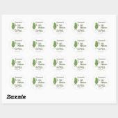 Sticker Rond Drôle maison Dill Picks Votre nom Concombre (Feuille)