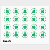 Sticker Rond Drôle Maternité de grossesse irlandaise (Feuille)