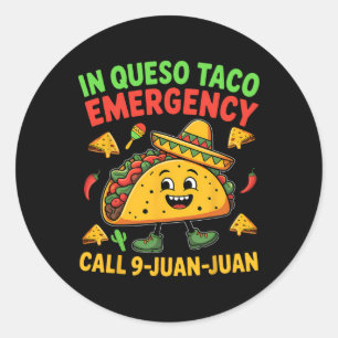 Sticker Rond Drôle Mème Cinco De Mayo Fiest Taco Mexicain