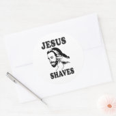 Sticker Rond Drôle Mème Jésus se rase (Enveloppe)