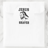 Sticker Rond Drôle Mème Jésus se rase (Sac)