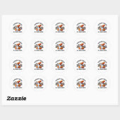 Sticker Rond Drôle mignon Déplaisant Fantôme Halloween Graphism (Feuille)