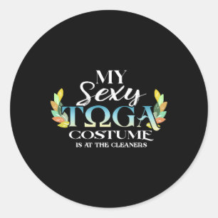 Sticker Rond Drôle Mon Y Toga Costume Femmes Hommes Halloween C