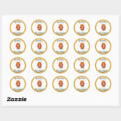 Sticker Rond Drôle, Monstre, Halloween (Feuille)