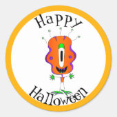 Sticker Rond Drôle, Monstre, Halloween (Devant)