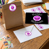 Sticker Rond Drôle, Monstre, Halloween