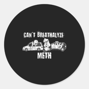 Sticker Rond Drôle ne peut pas respirer la citation de l'Humour