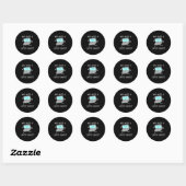 Sticker Rond Drôle Ordinateur portable Danse Danse Ordinateur P (Feuille)