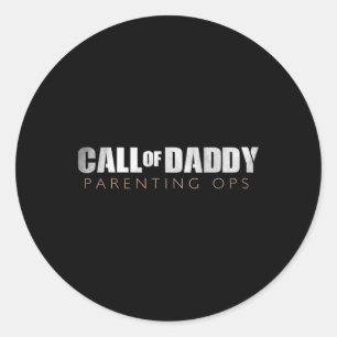 Sticker Rond Drôle Papa Appel De Papa De Papa Parenting Ops Cad
