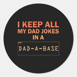 Sticker Rond Drôle Papa plaisante Design For Men Papa Databyse