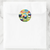 Sticker Rond Drôle Pelouse Bowls Couleur Splash, (Sac)