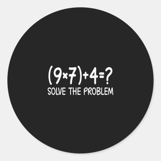 Sticker Rond Drôle Pemdas Enseignant de Mathématiques Élémentai (Devant)