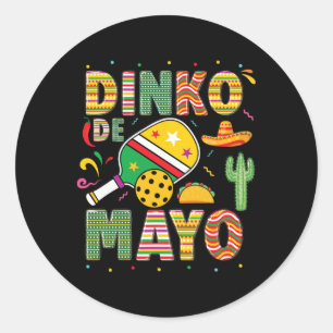 Sticker Rond Drôle Picklell Dinko De Mayo Cinco De Mayo Picklel