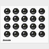 Sticker Rond Drôle Pirate Chat Souriant Avec Un Patch Oeil (Feuille)