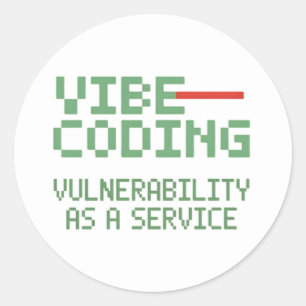 Sticker Rond drôle pixel-art Cybersécurité réseau