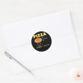 Sticker Rond Drôle Pizza Math Volume Calcul Aliments Lover (Enveloppe)