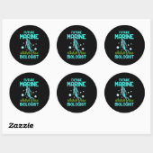 Sticker Rond Drôle plongée sous-marine Gift Dive Biologie Futur (Feuille)