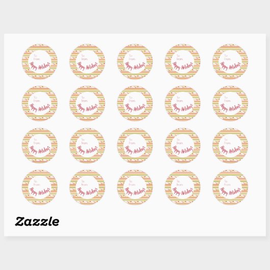 Sticker Rond Drôle Polka Dot Accentué (Feuille)