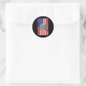 Sticker Rond Drôle président Qr Trump Code Danse (Sac)