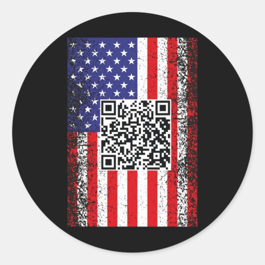 Sticker Rond Drôle président Qr Trump Code Danse (Devant)