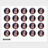 Sticker Rond Drôle président Qr Trump Code Danse (Feuille)