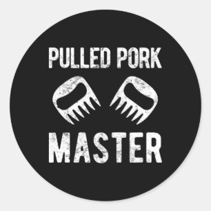 Sticker Rond Drôle pulvérisé Porc Master Bear Claws