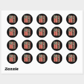 Sticker Rond Drôle Qr Donald Trump Dancing 4745 Code Vidéo (Feuille)