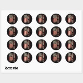 Sticker Rond Drôle Qr Donald Trump Dancing 47_45 Code Vidéo (Feuille)