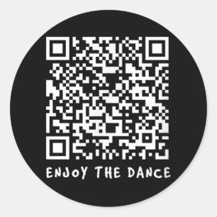 Sticker Rond Drôle Qr Trump Danser Code interactif _1