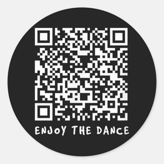 Sticker Rond Drôle Qr Trump Danser Code interactif _1 (Devant)