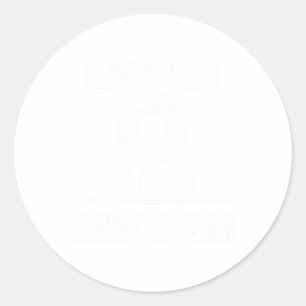 Sticker Rond Drôle Rack Em Et Crack Em Billard Billard Billard