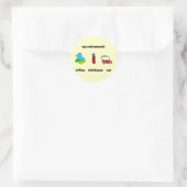 Sticker Rond Drôle retraite de golf (Sac)