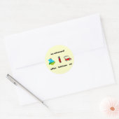 Sticker Rond Drôle retraite de golf (Enveloppe)