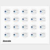 Sticker Rond Drôle Retraité, Marbre blanc, do-it-yourself (Feuille)