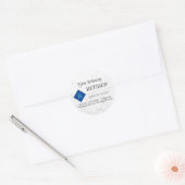 Sticker Rond Drôle Retraité, Marbre blanc, do-it-yourself (Enveloppe)