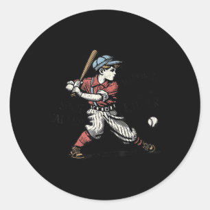 Sticker Rond Drôle Retro veut être un Baller Shot Caller Maman